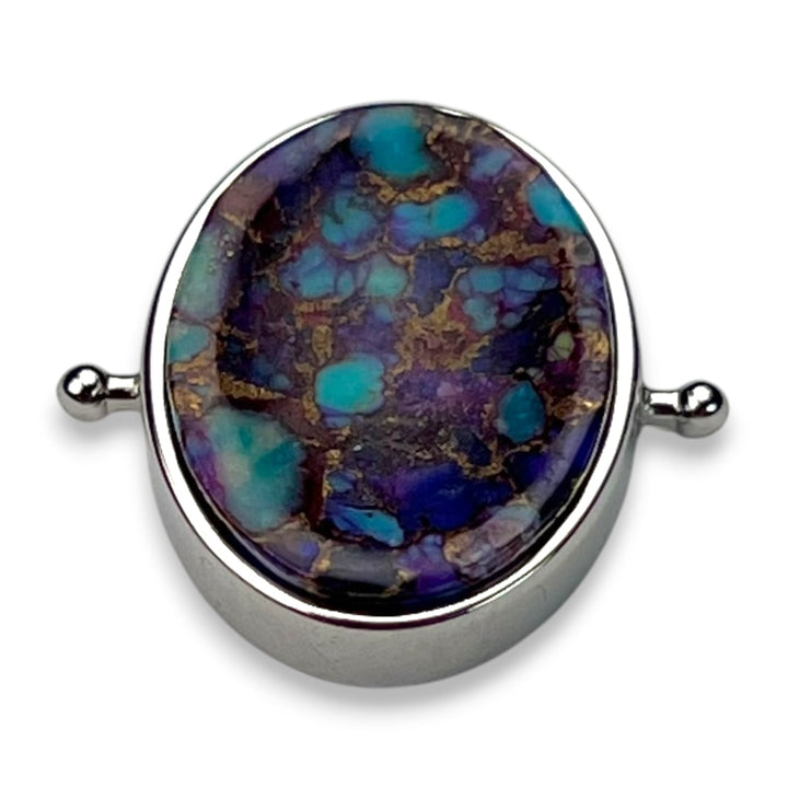 "Sea Under Purple Skies" Mosaic Worry Stone Element