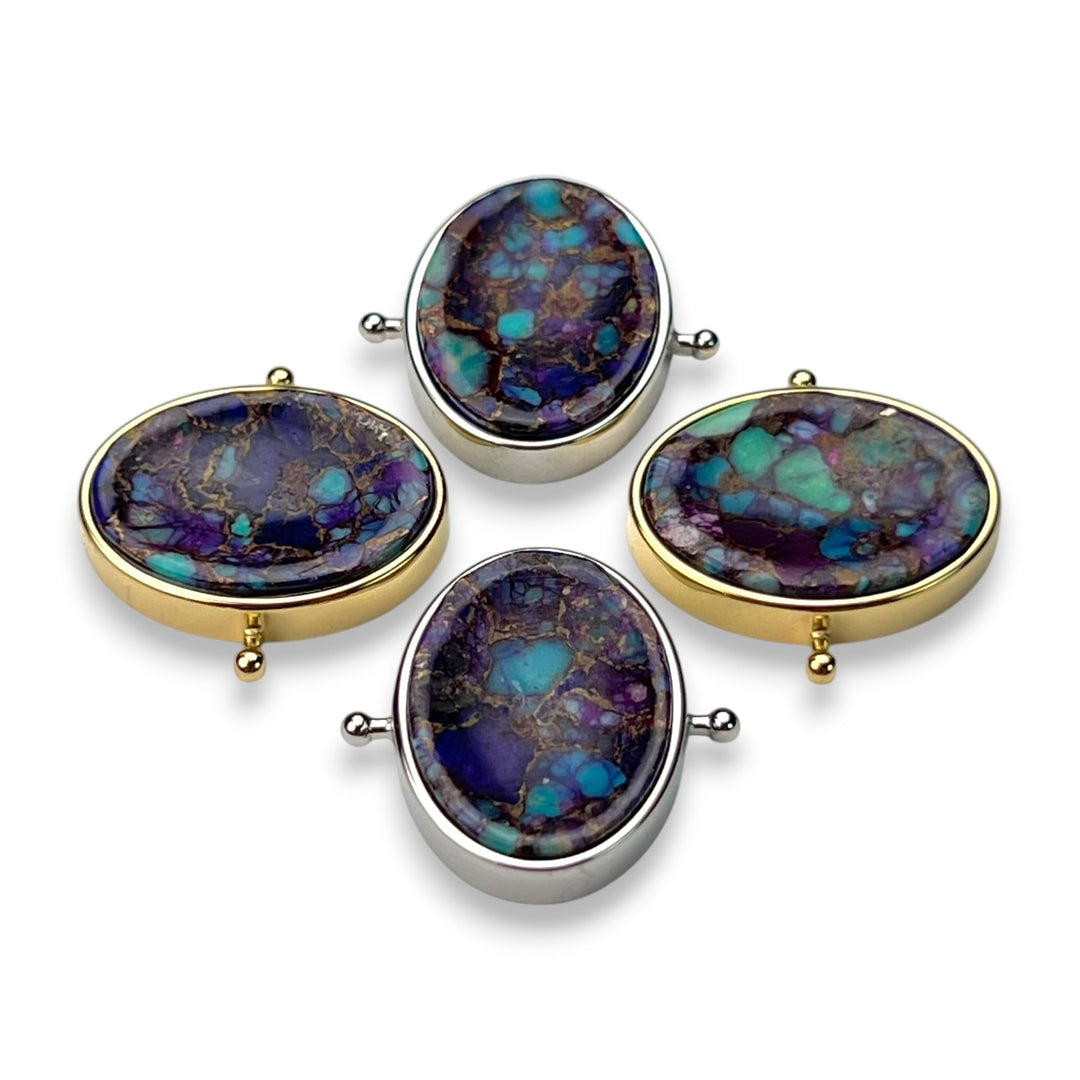 "Sea Under Purple Skies" Mosaic Worry Stone Element