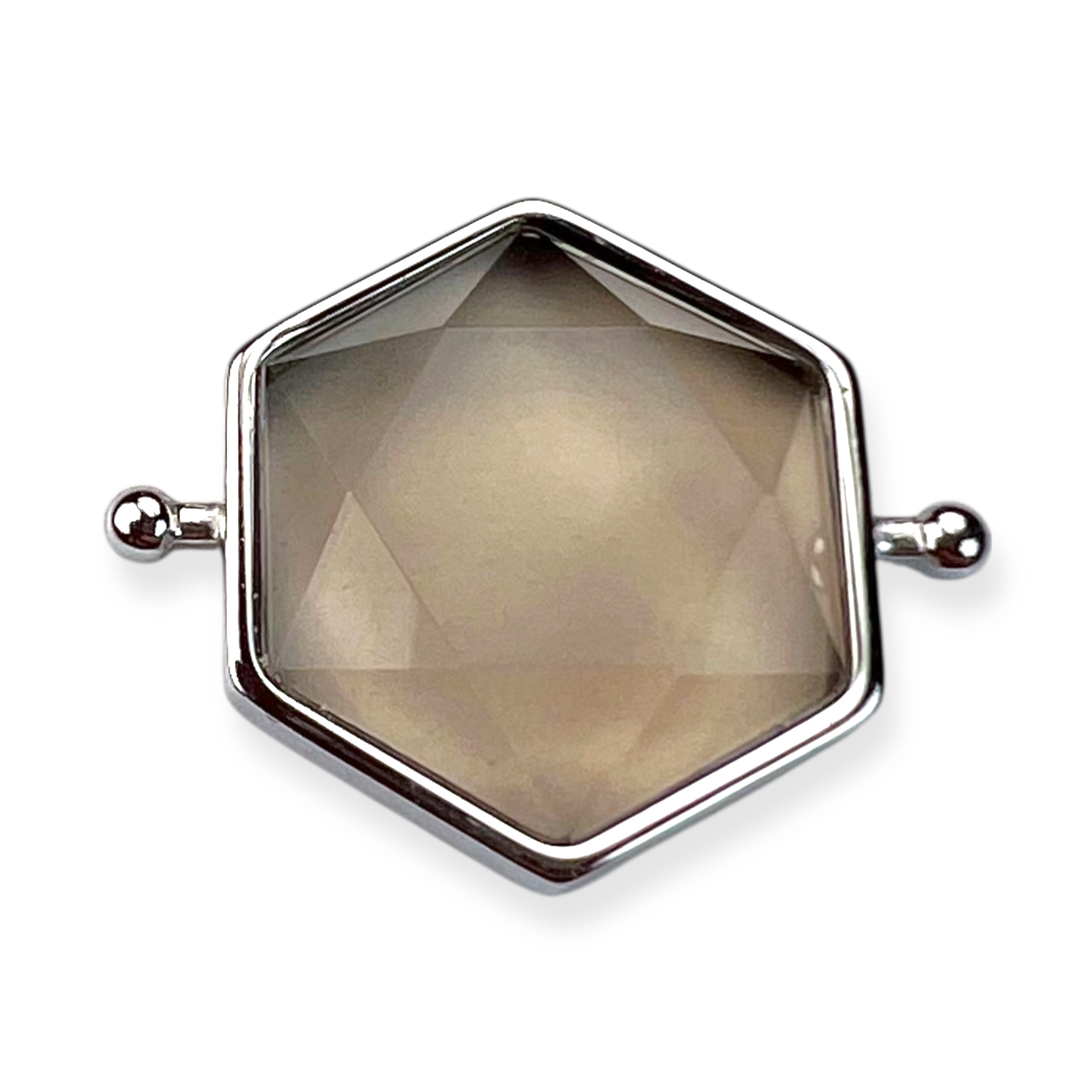 Quartz | Faceted Hexagon Smoky スモーキークォーツ - Crystals Beads 