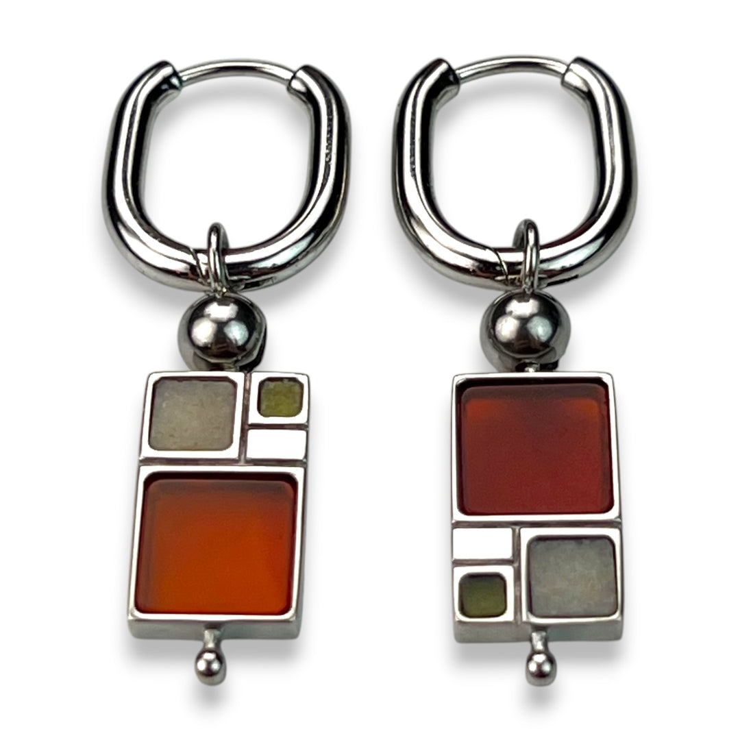 Fibonacci Crystal CrossBar™ Willow Earrings