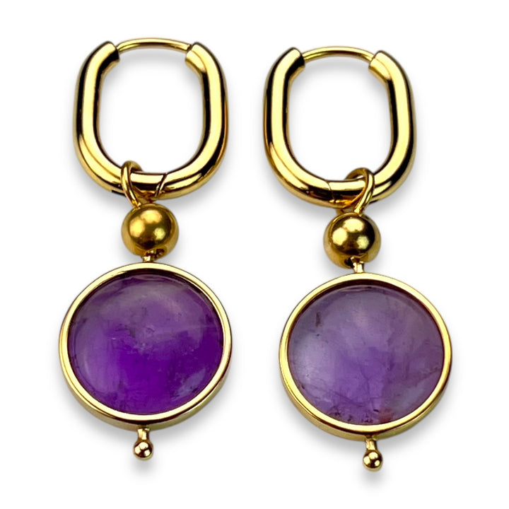 Round Crystal Willow Earrings