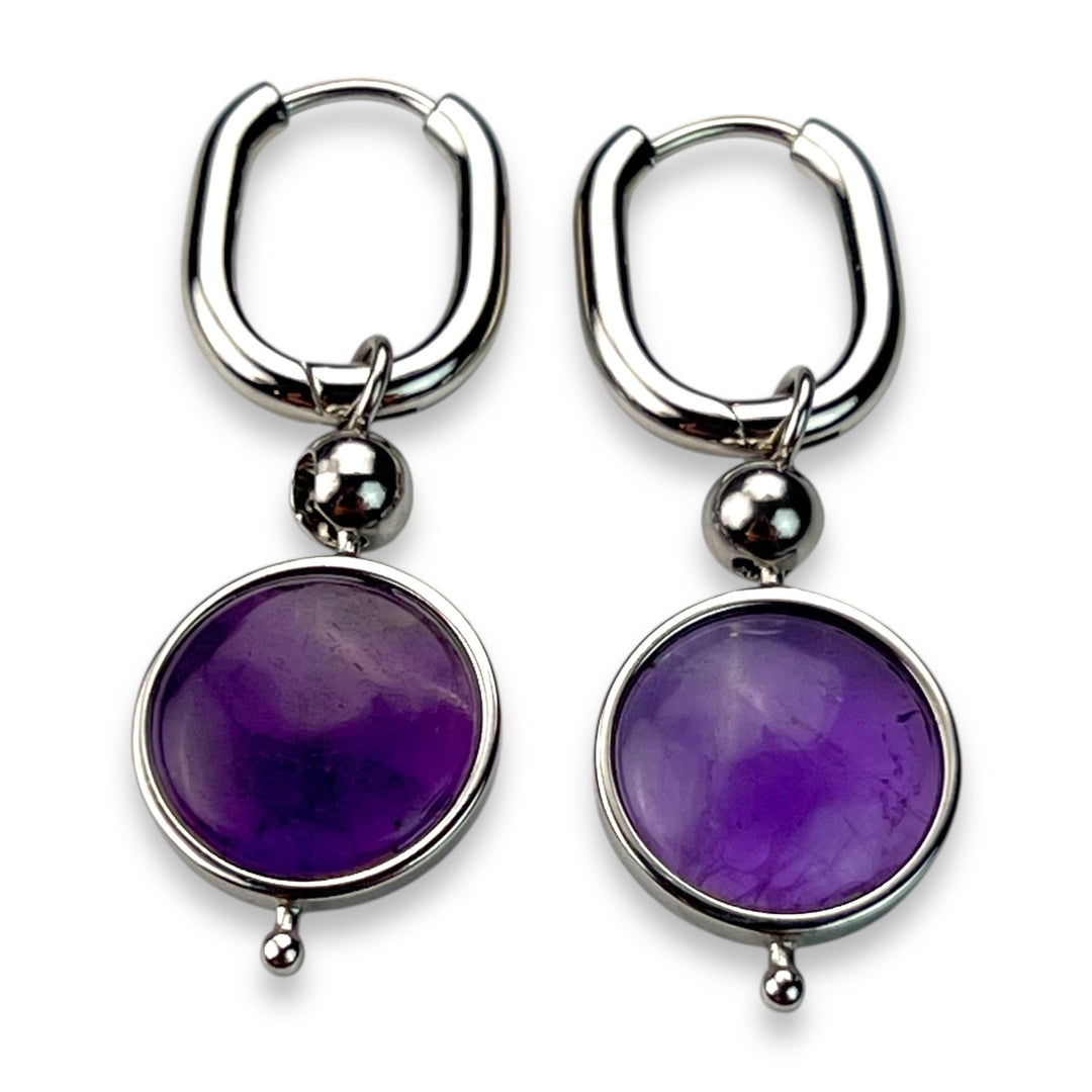 Round Crystal Willow Earrings