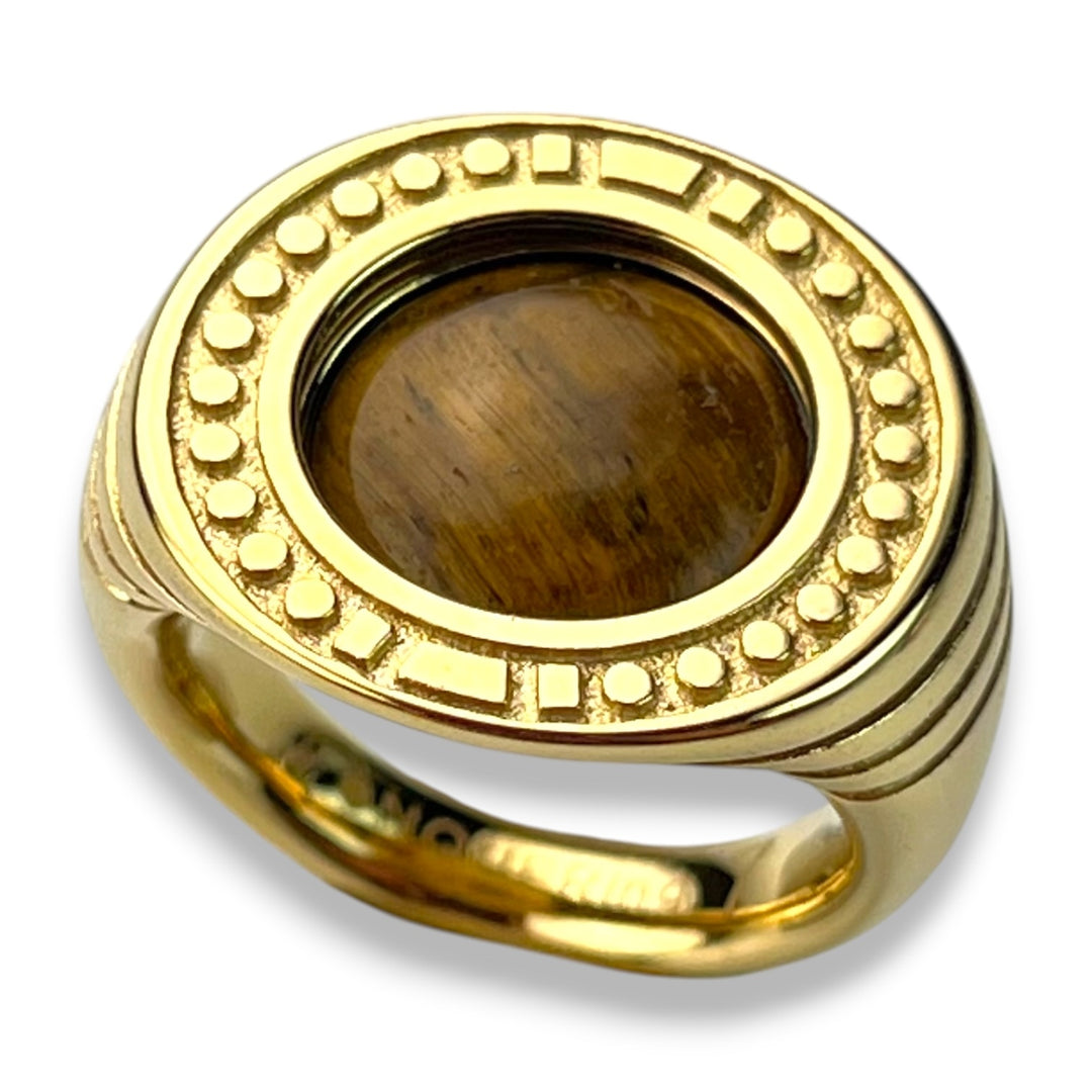 Round Crystal Signet Ring – Studio Line