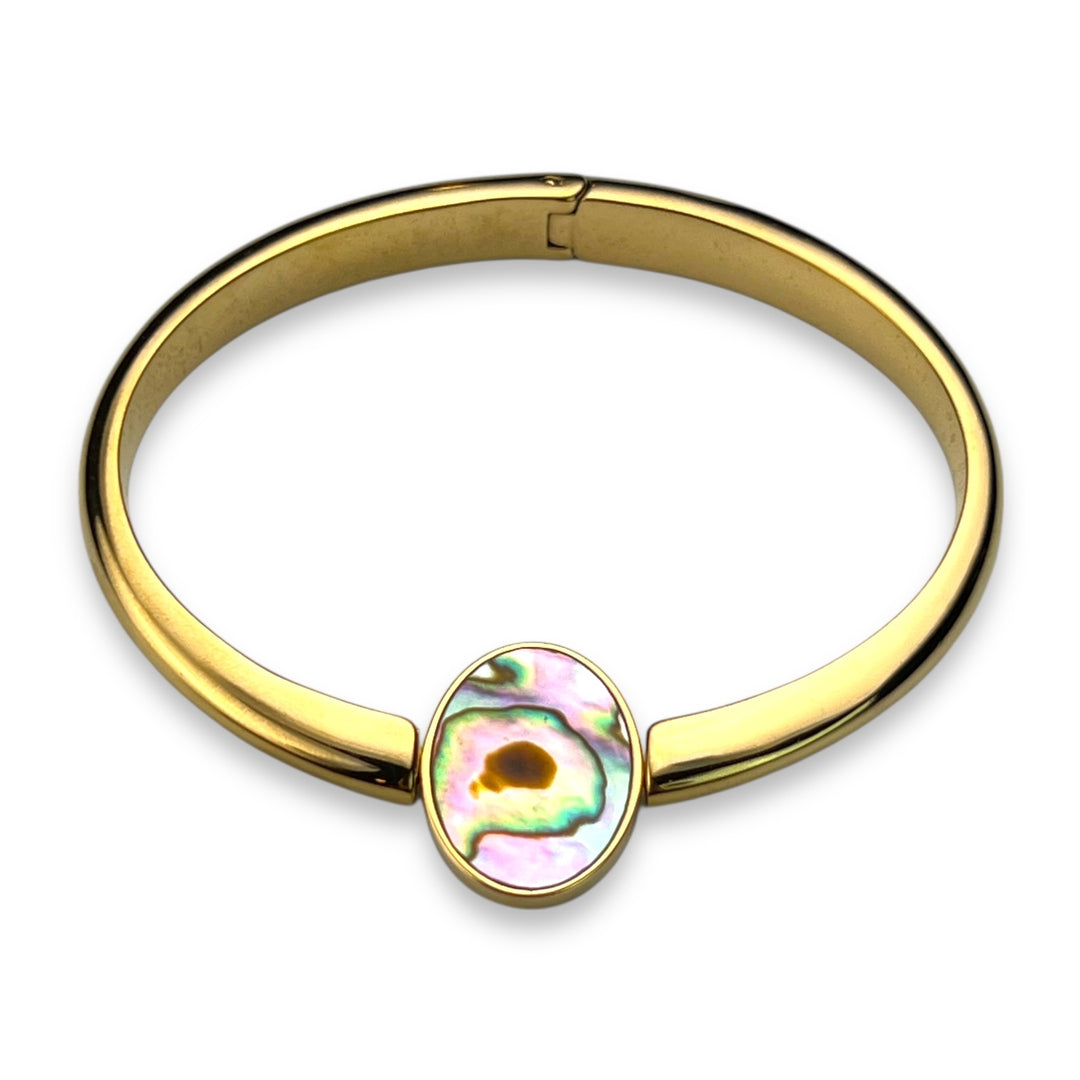 Oval Crystal Willow Bangle