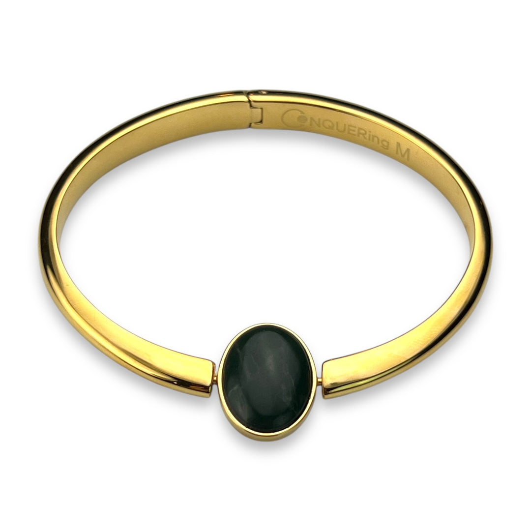 Oval Crystal Willow Bangle