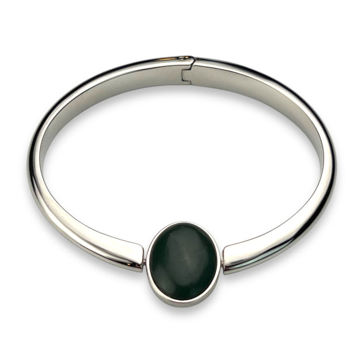 Oval Crystal Willow Bangle