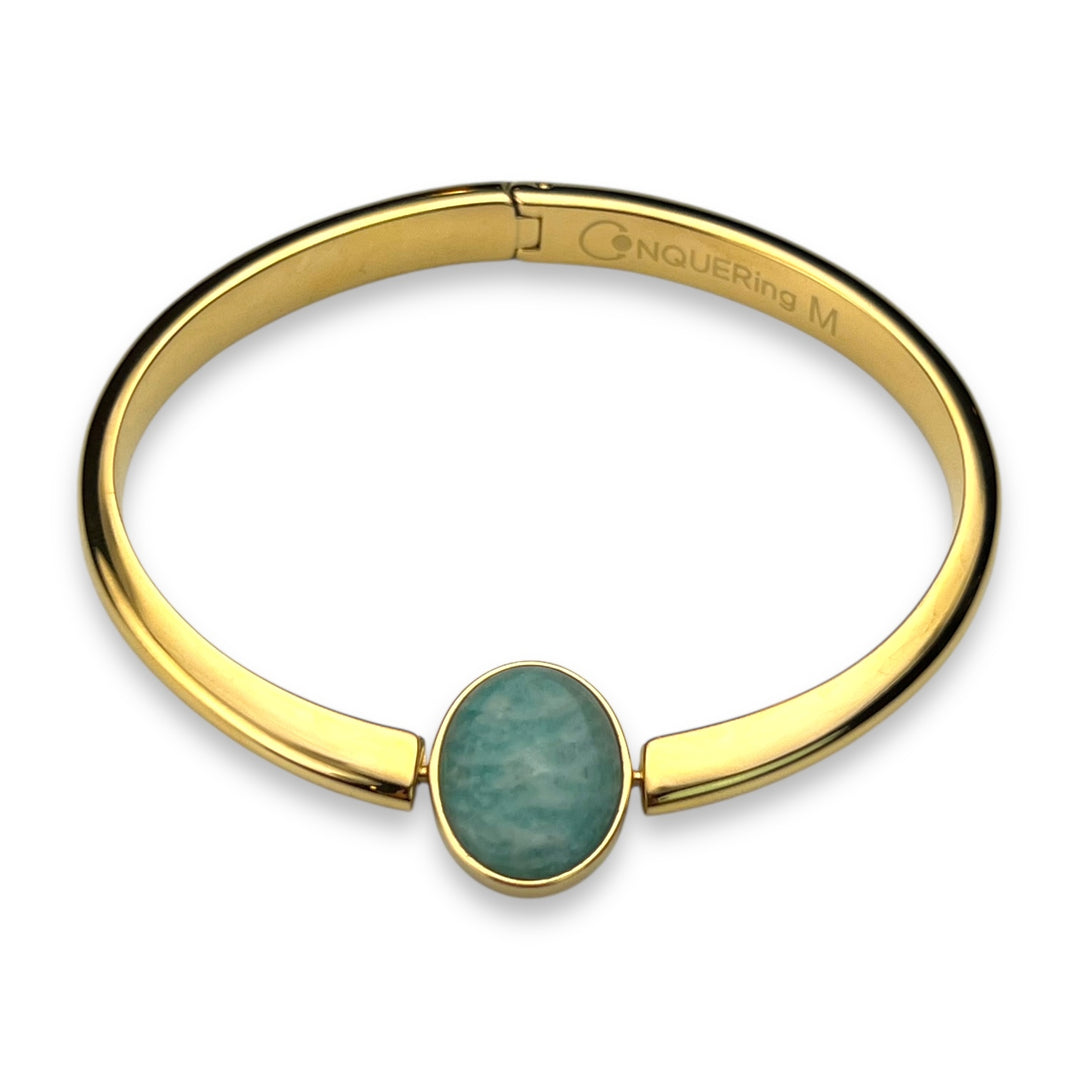 Oval Crystal Willow Bangle