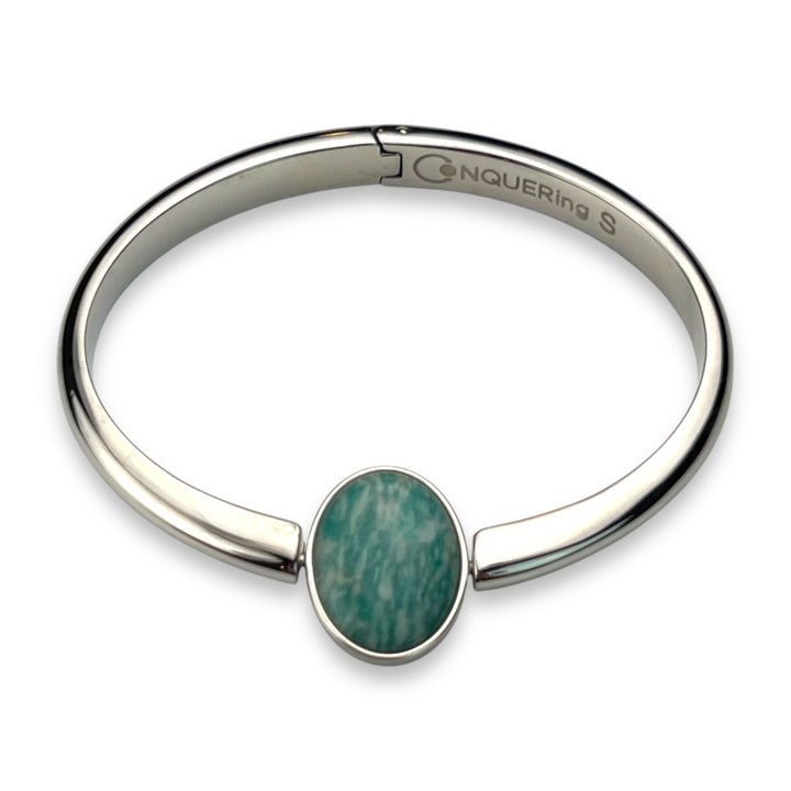 Oval Crystal Willow Bangle