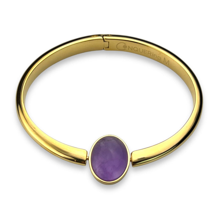 Oval Crystal Willow Bangle