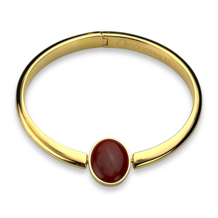 Oval Crystal Willow Bangle