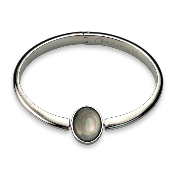 Oval Crystal Willow Bangle