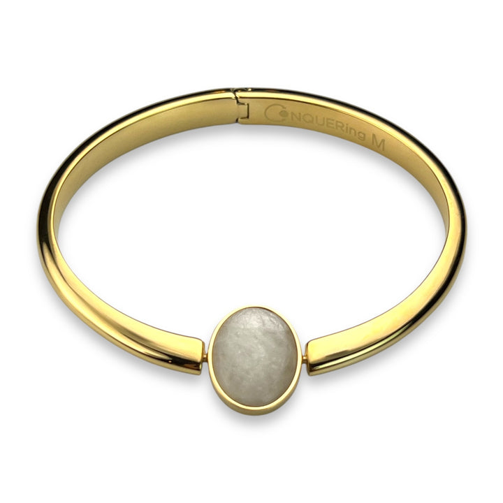 Oval Crystal Willow Bangle