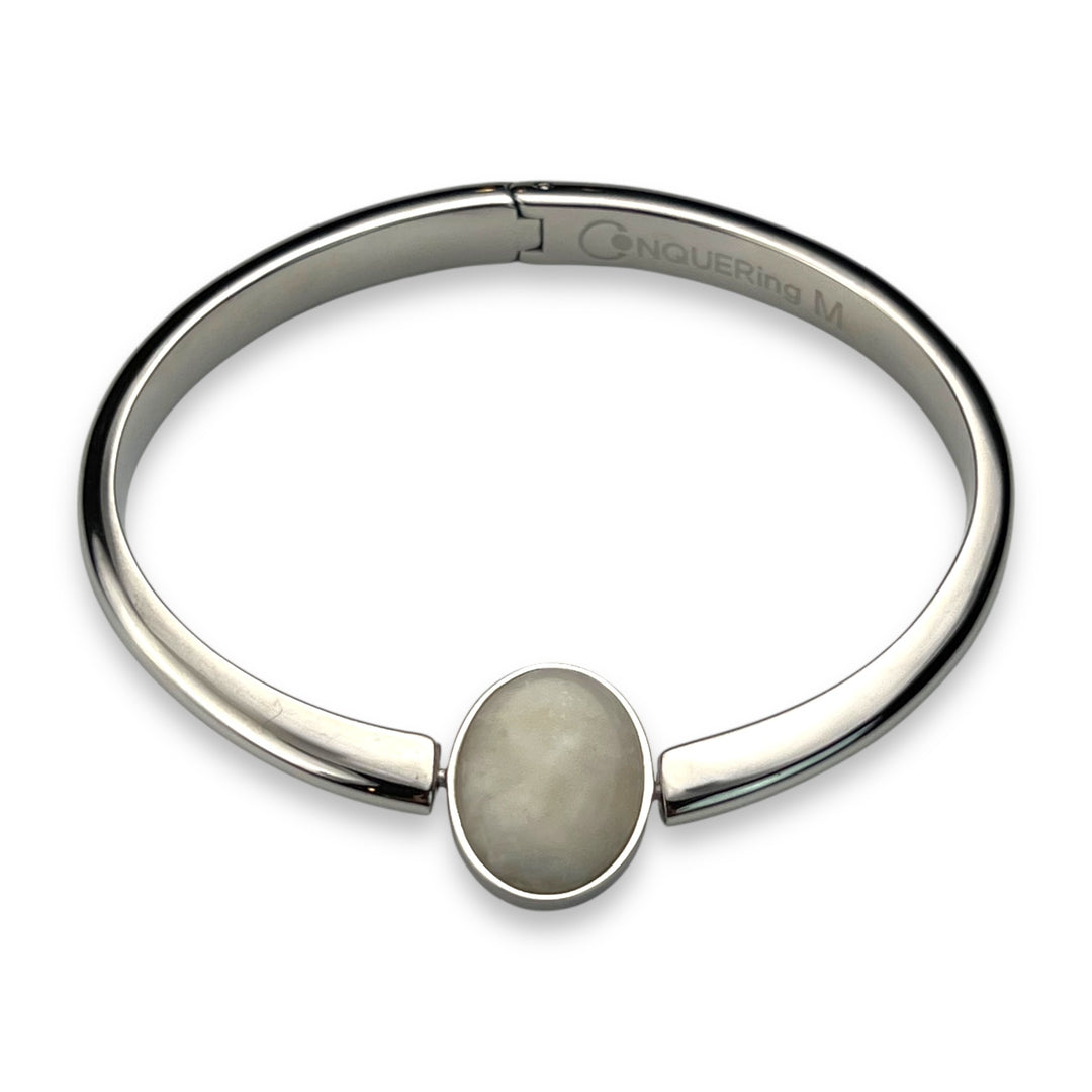 Oval Crystal Willow Bangle