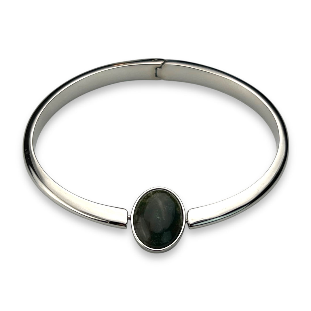 Oval Crystal Willow Bangle