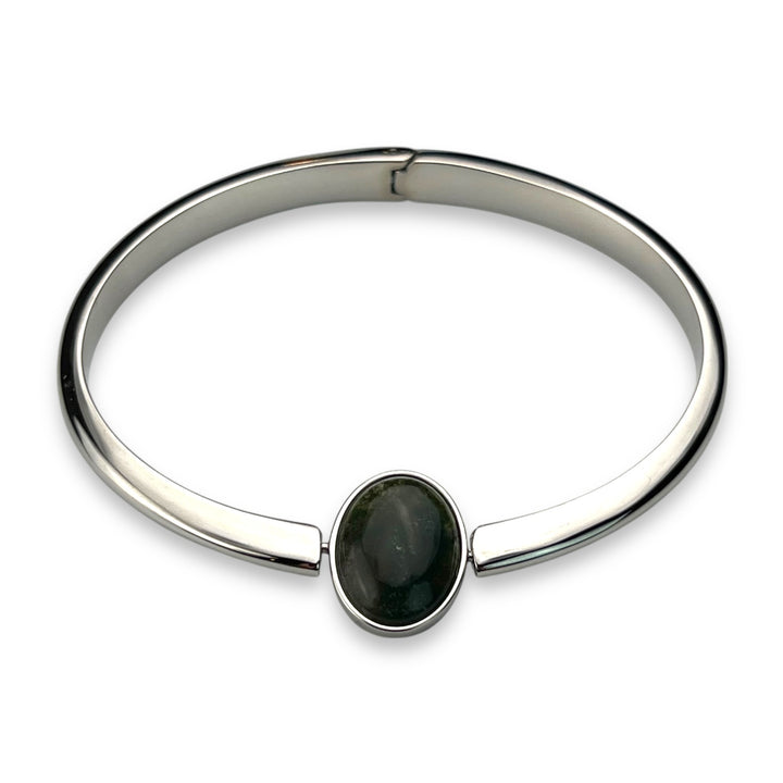 Oval Crystal Willow Bangle