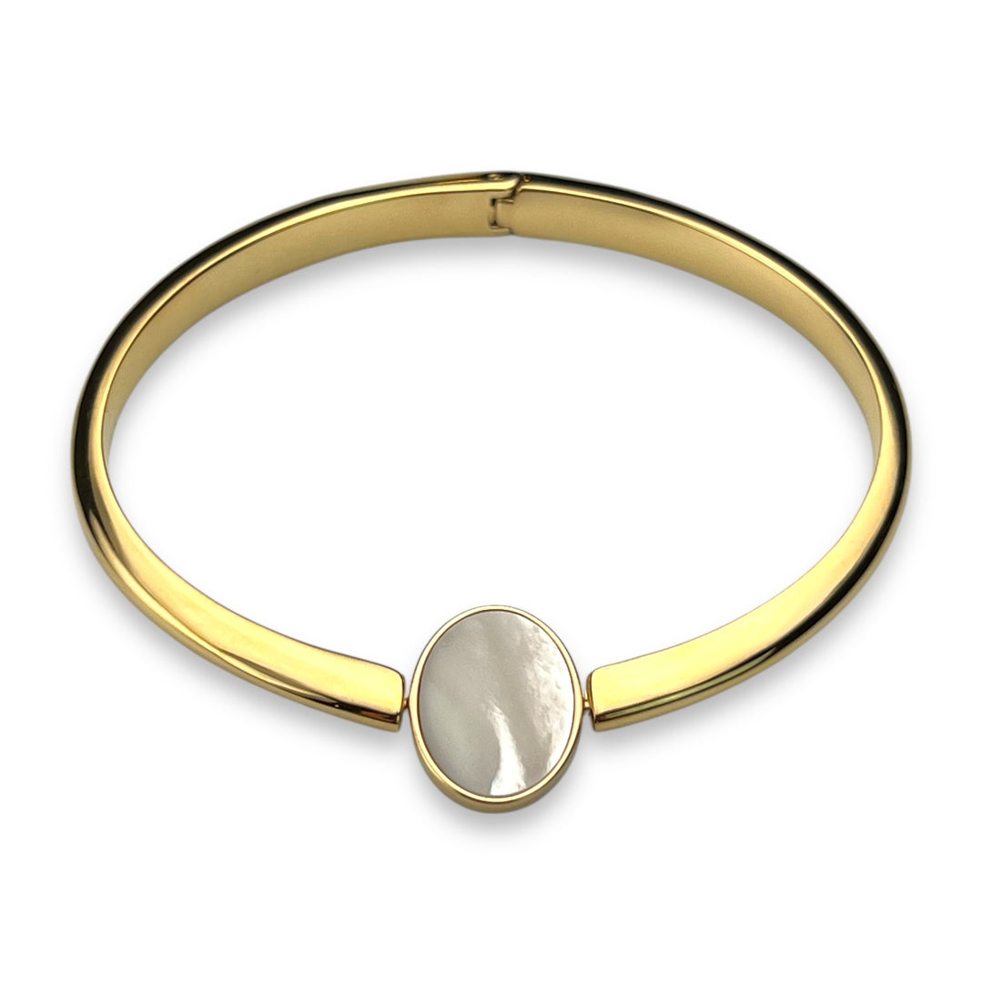 Oval Crystal Willow Bangle