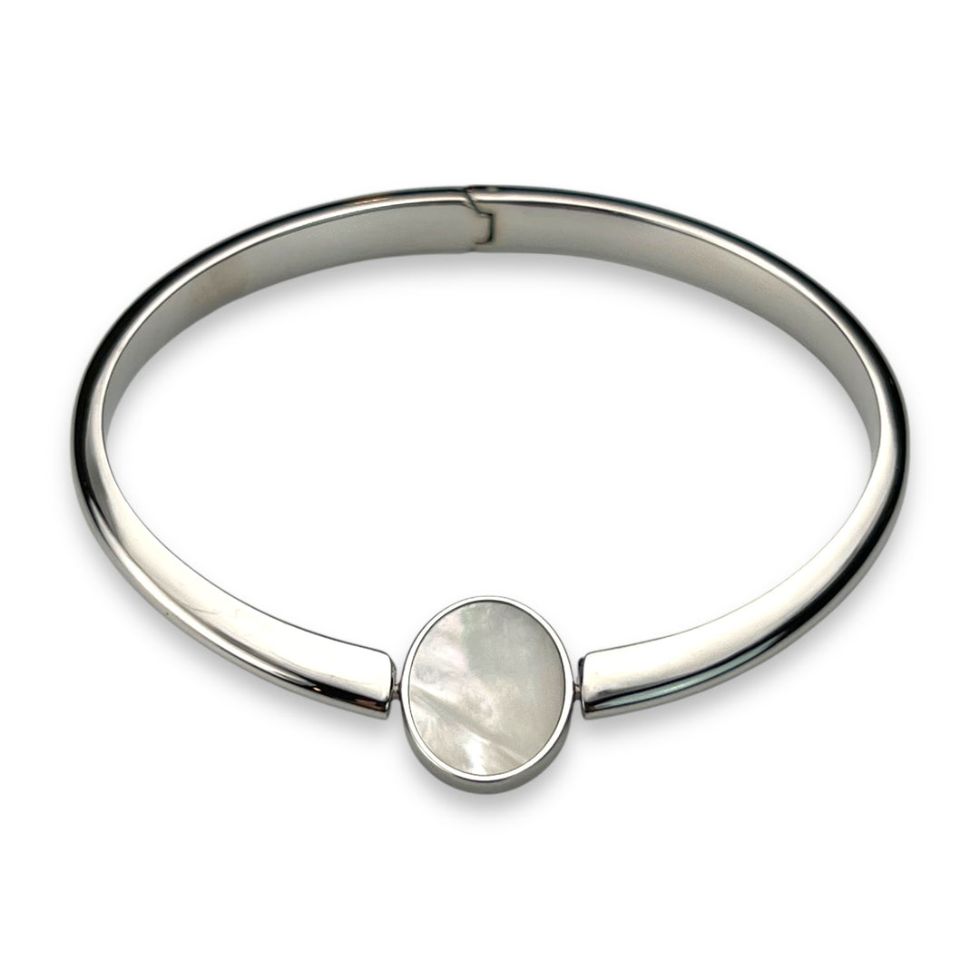 Oval Crystal Willow Bangle
