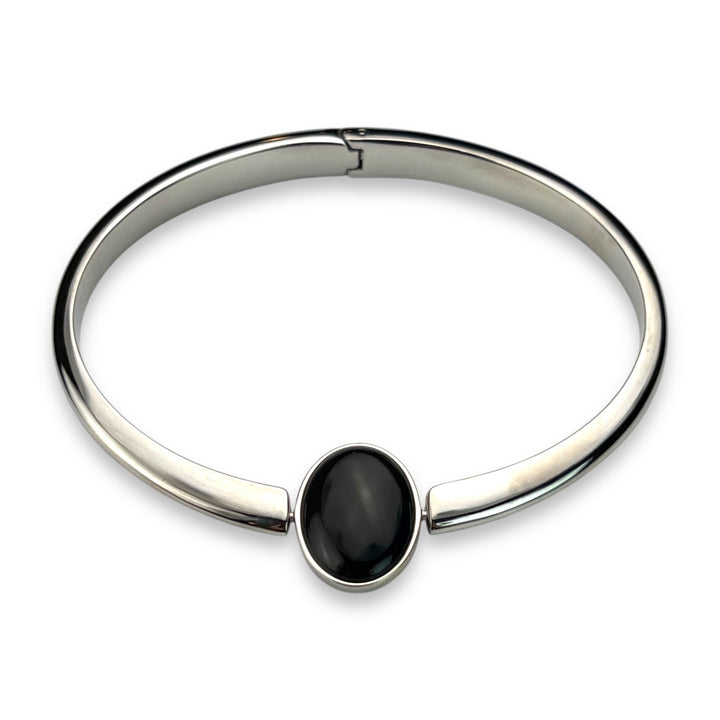 Oval Crystal Willow Bangle