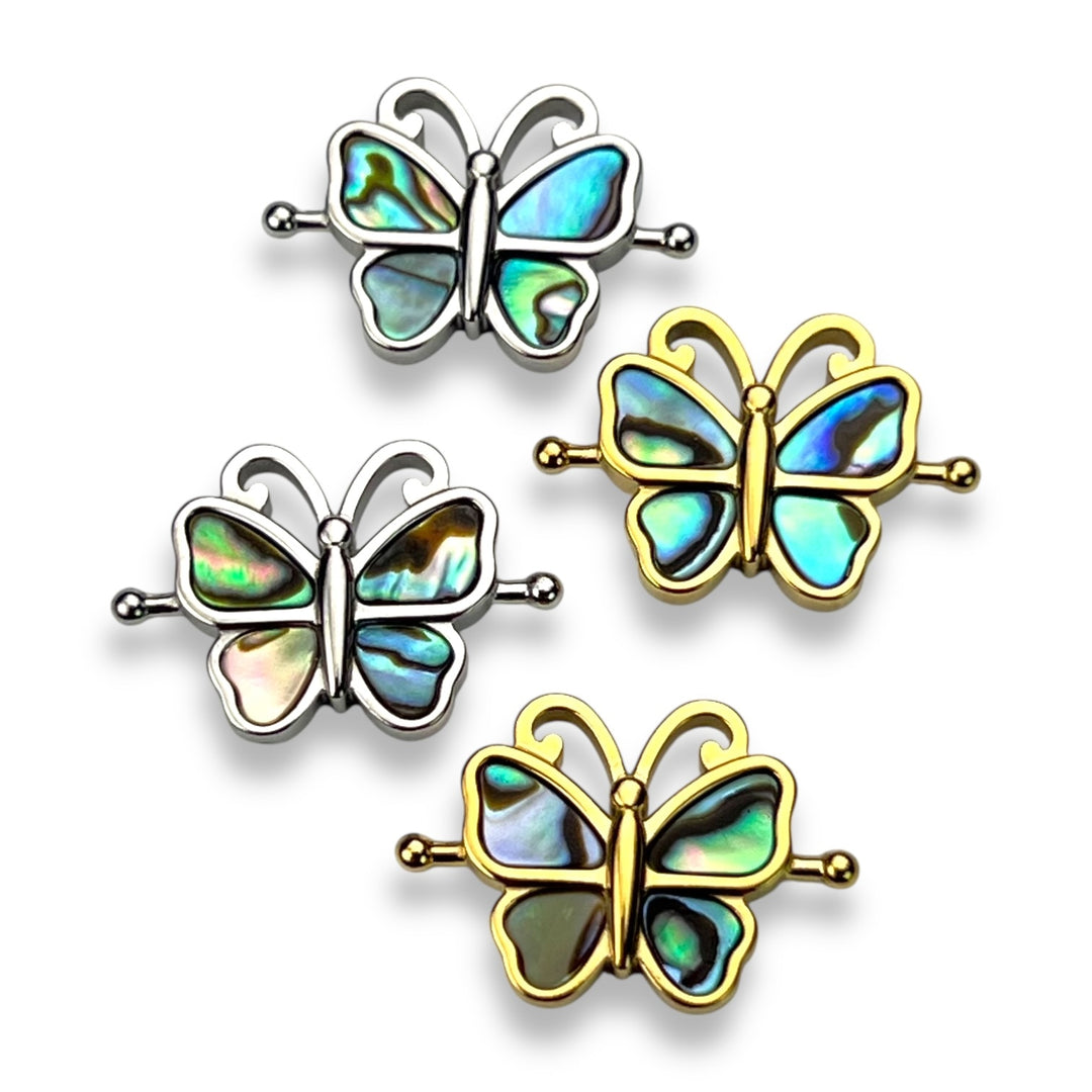 Abalone Shell Crystal Butterfly Element