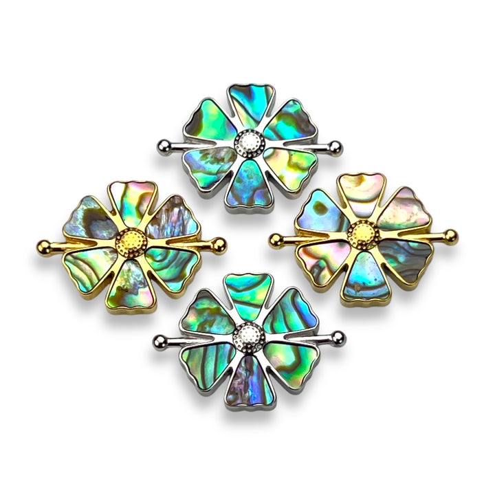 Abalone Shell Crystal Flower Element