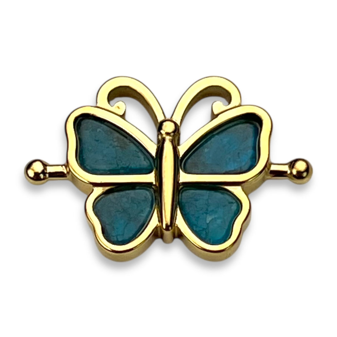 Blue Apatite Crystal Butterfly Element