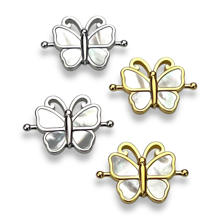 Mother of Pearl Crystal Butterfly Element