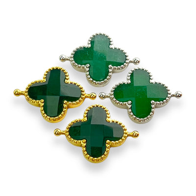 African Jade Quatrefoil Crystal Element