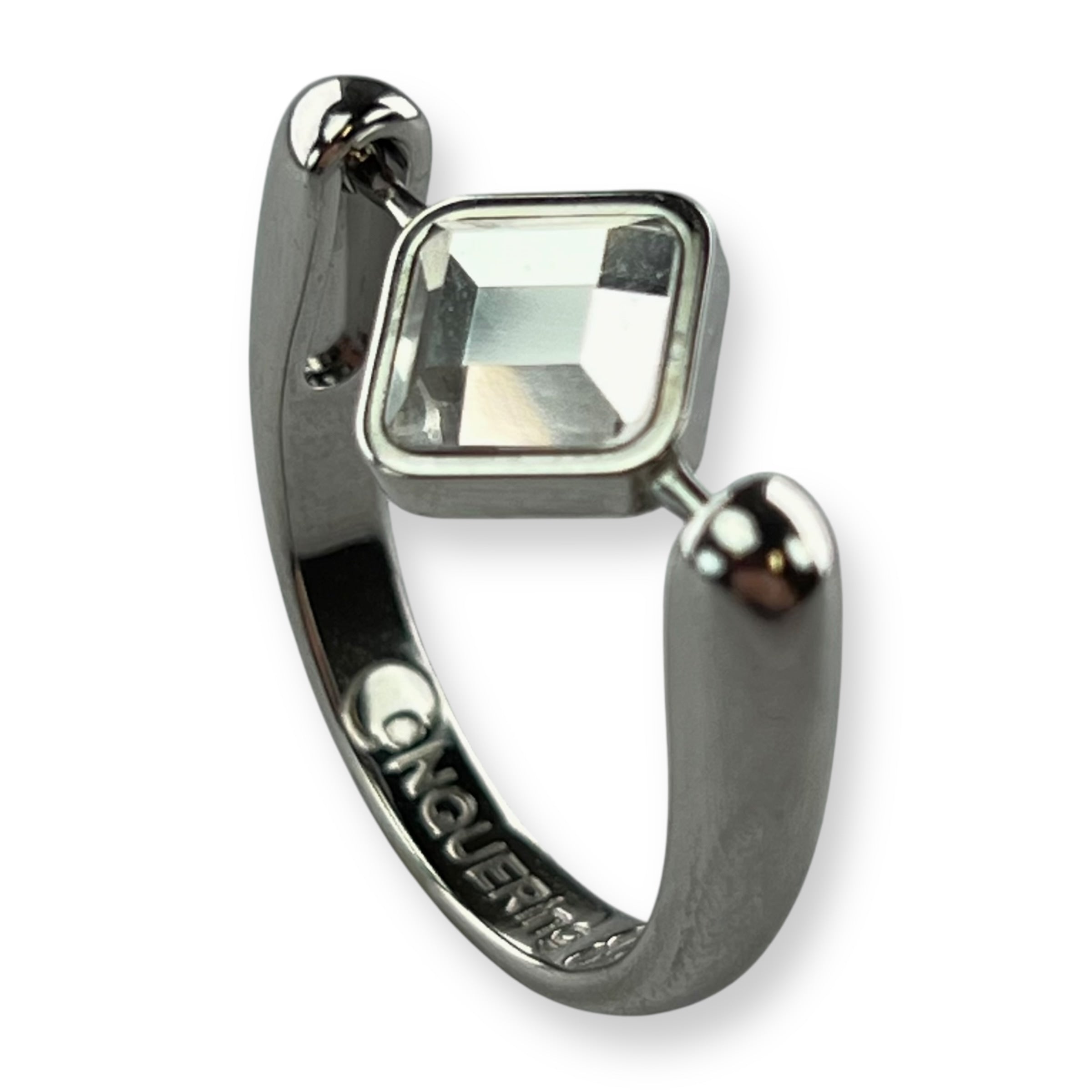 Silver Willow Fidget Ring with Birthstone CrossBar – Elegant Silver Willow Fidget Ring with Birthstone CrossBar – Elegant