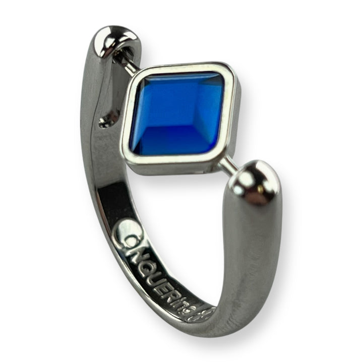 Silver Willow Birthstone CrossBar Fidget Ring