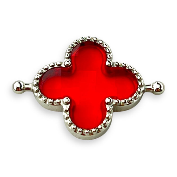 Simulated Ruby Quatrefoil Element