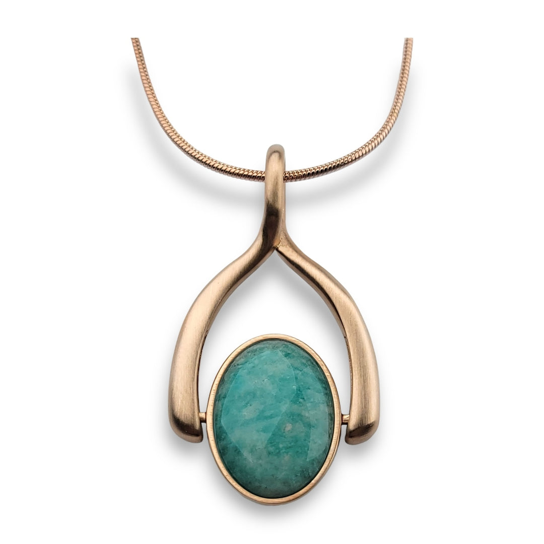 Rose Gold Wishbone Necklace