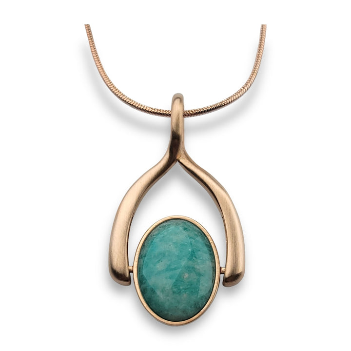 Rose Gold Wishbone Necklace