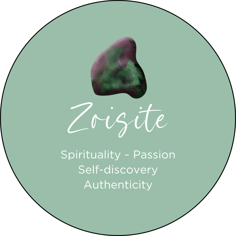 Zoisite Round Crystal Element