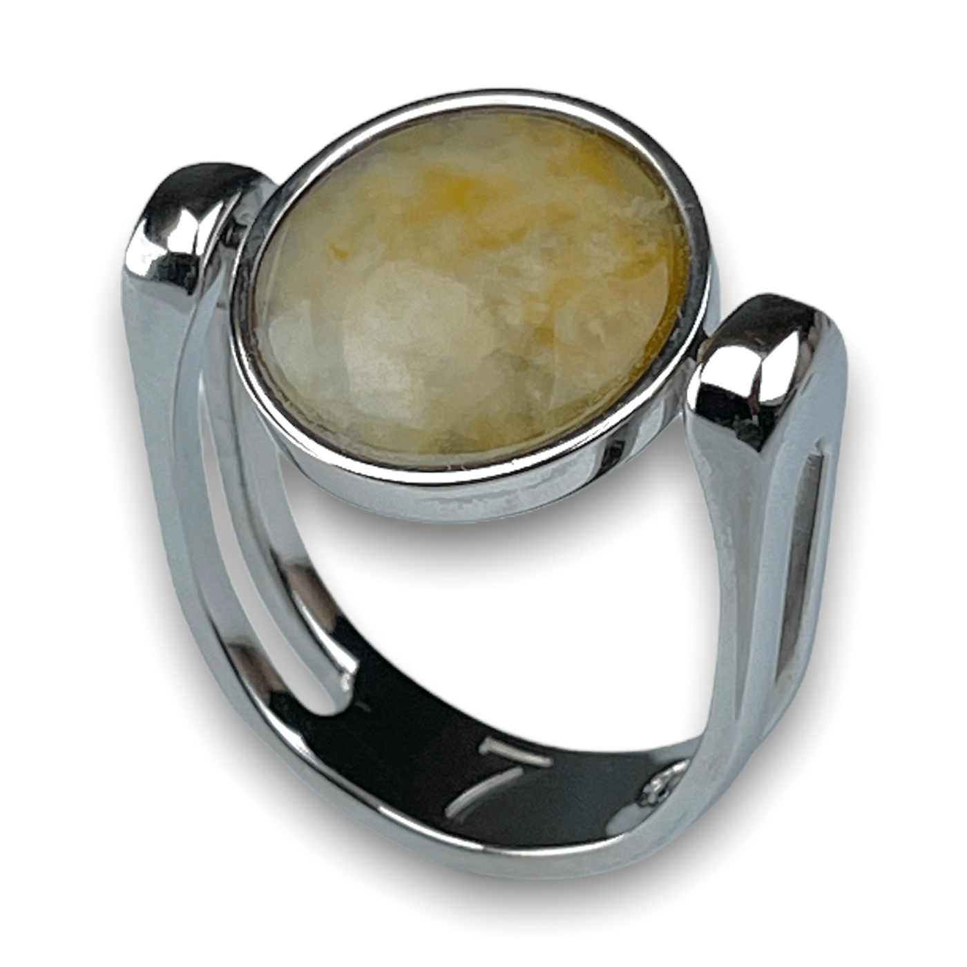 Yellow Jasper Crystal Fidget Ring