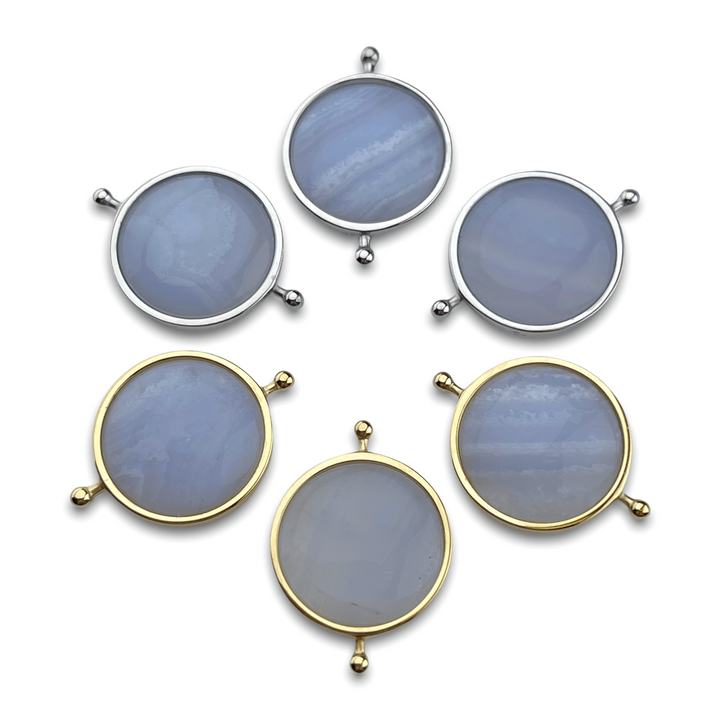Blue Lace Agate Round Crystal Element