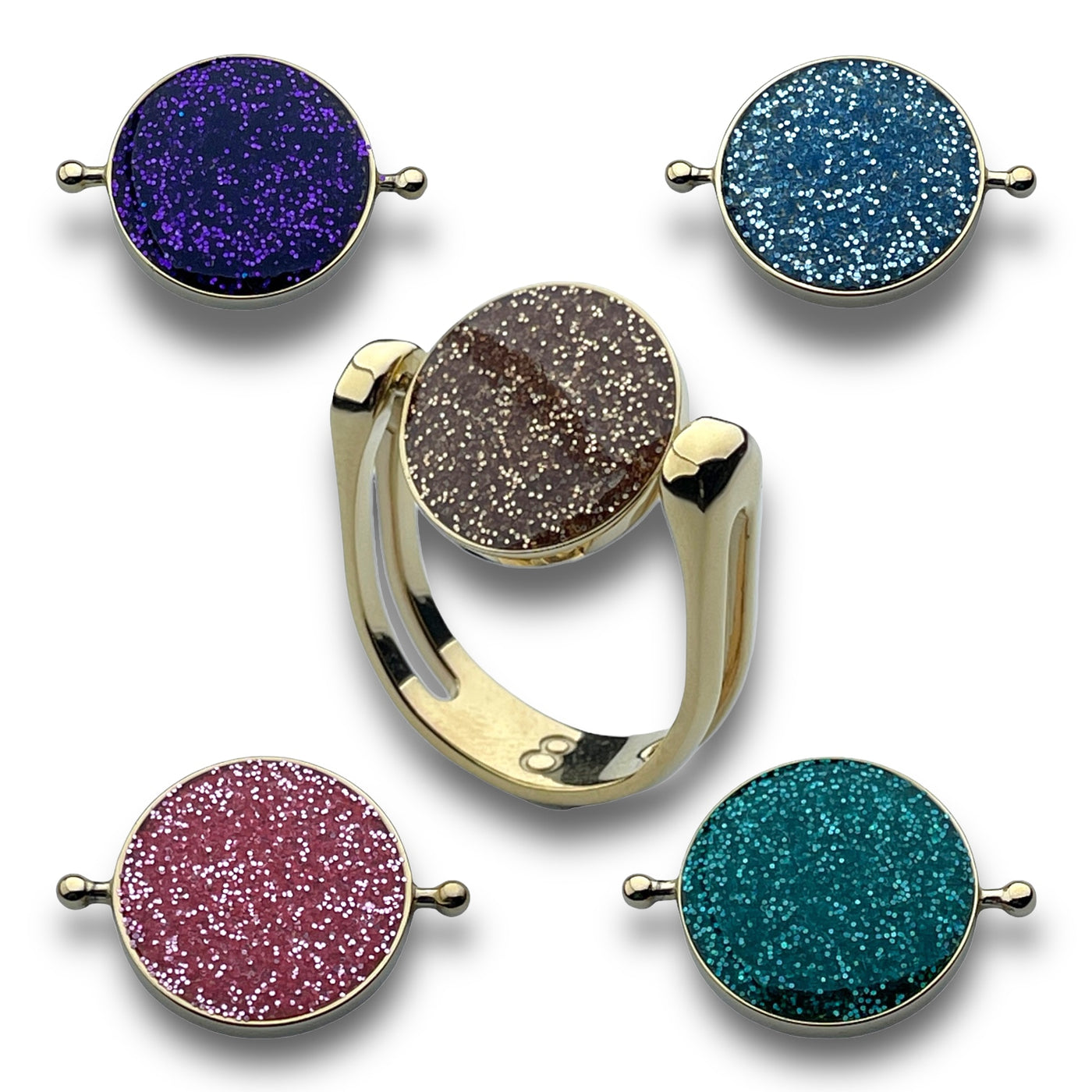 Circle-Shaped Glitter 5 in 1 Gift Set