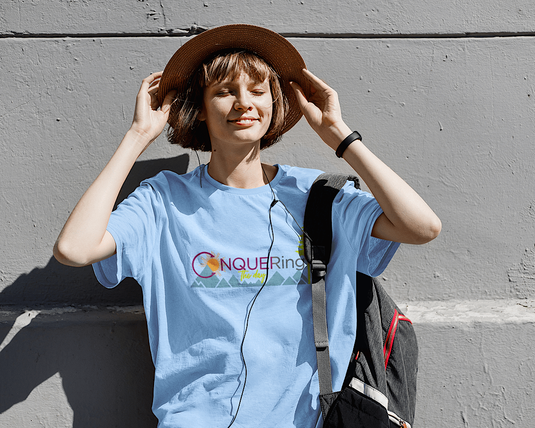 Mountain CONQUERing the Day Unisex T-Shirt