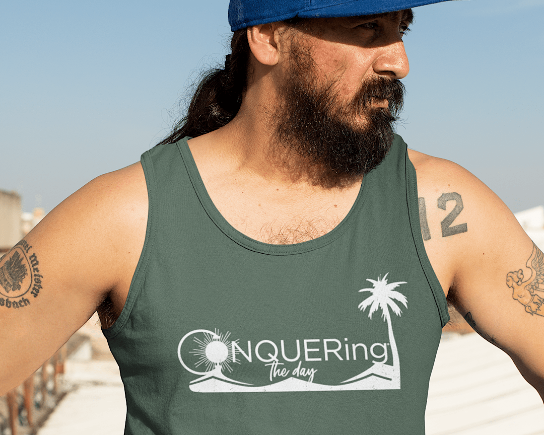 Beach CONQUERing the Day Men's Tank Top