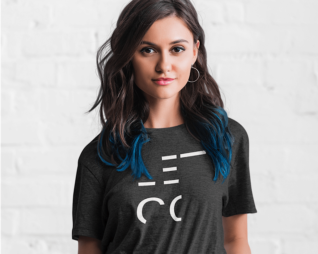 CONQUERing Unisex Abstract LET GO Charcoal Heather T-shirt