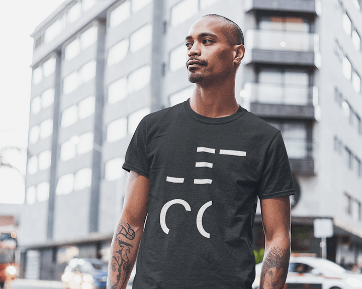 CONQUERing Unisex Abstract LET GO Charcoal Heather T-shirt