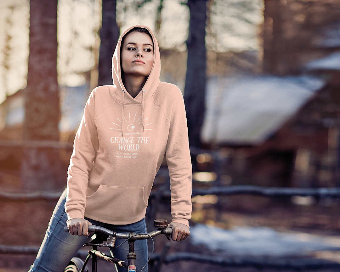 CONQUERing Unisex Change the World Sunburst Blush Lightweight Hoodie