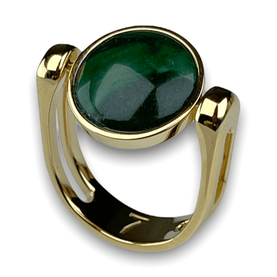 African Jade Crystal Fidget Ring