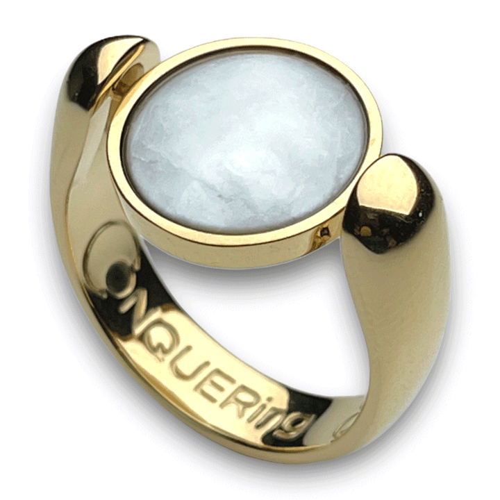 Gold AlaDune™ Crystal Fidget Ring