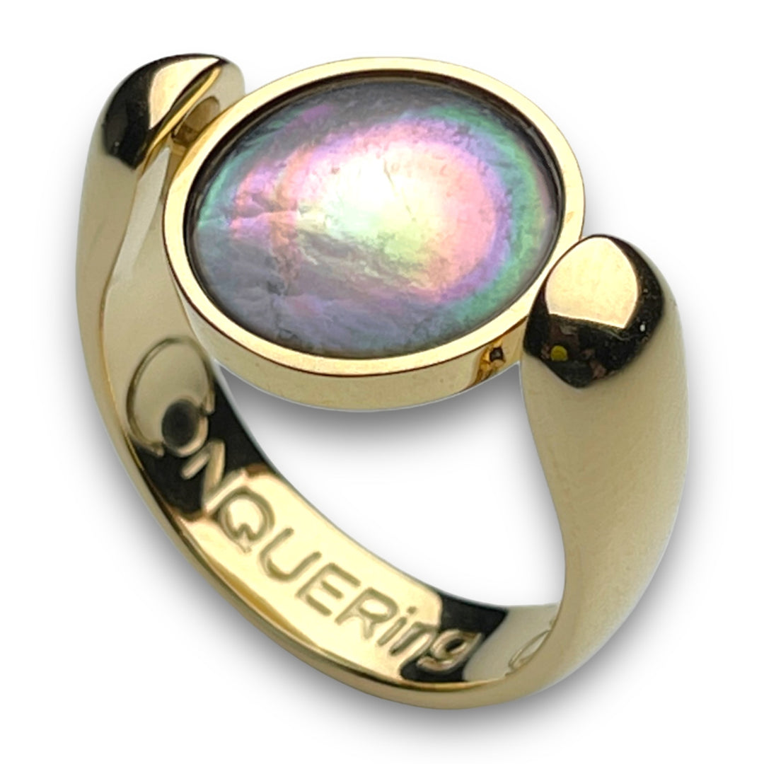 Gold AlaDune™ Crystal Fidget Ring