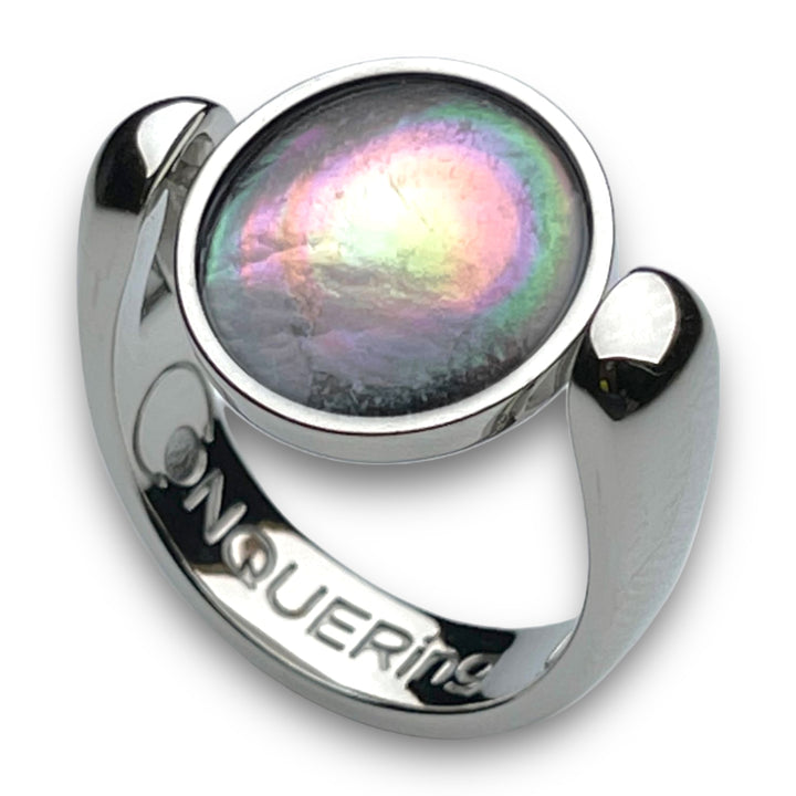 Silver AlaDune™ Crystal Fidget Ring