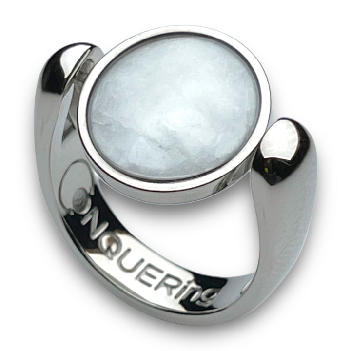Silver AlaDune™ Crystal Fidget Ring