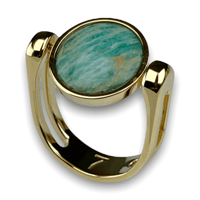 Amazonite Crystal Fidget Ring