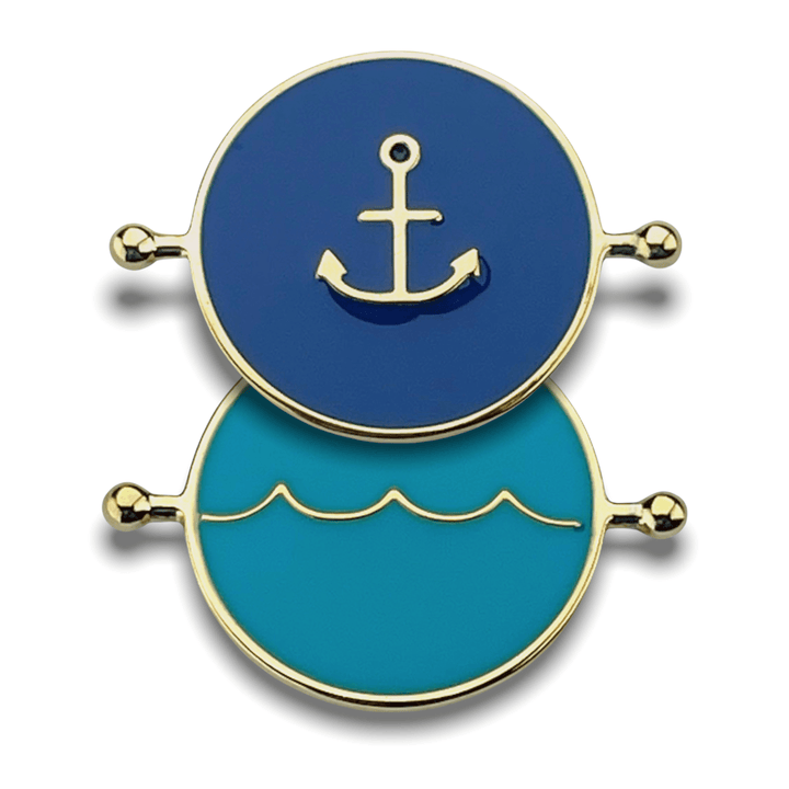 Wave & Anchor Symbol Chroma Flip Element