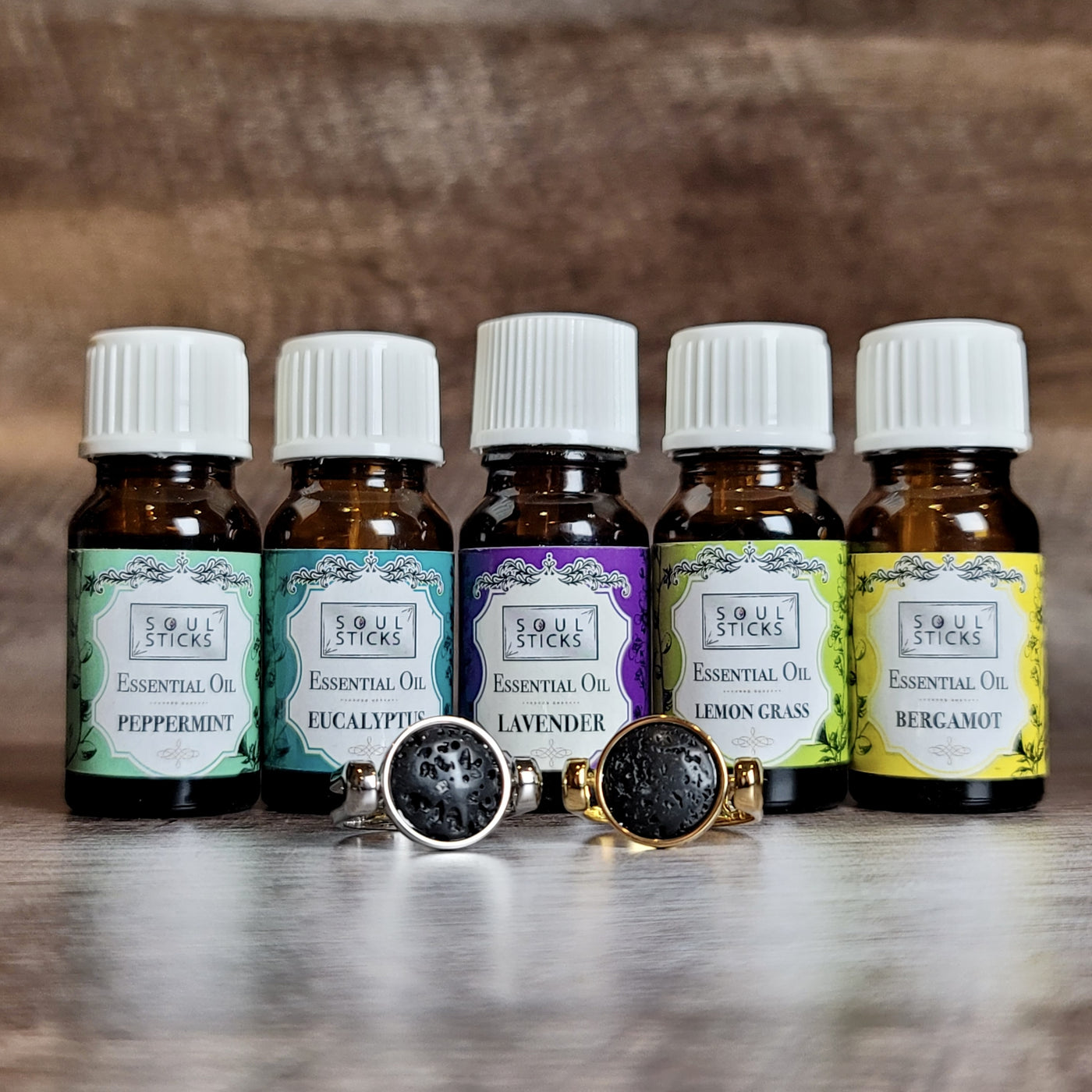 Lava Stone Aromatherapy 5 scent Gift Set
