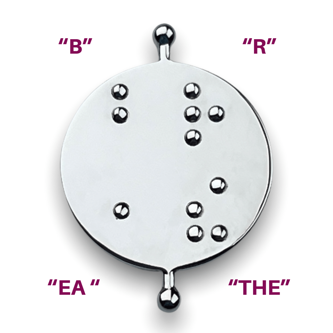 Braille Interchangeable Fidget Ring